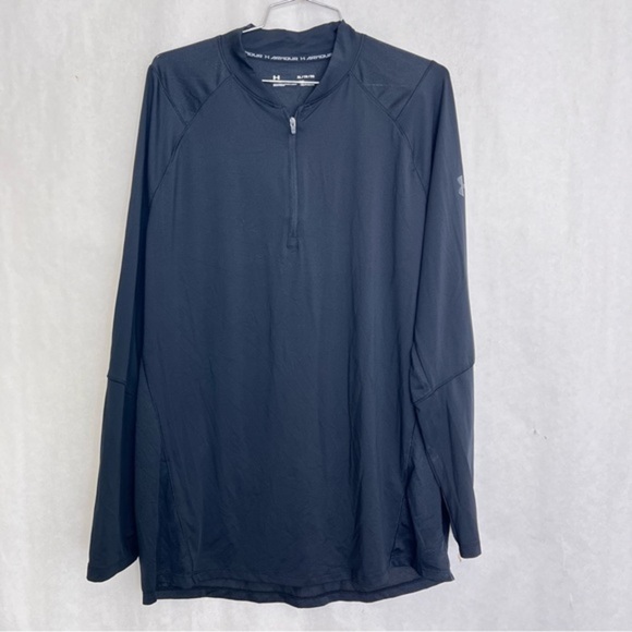 Under Armour MK1 1/4 Zip Top Fitted  Mesh Workout Black Men's XL - Picture 1 of 5